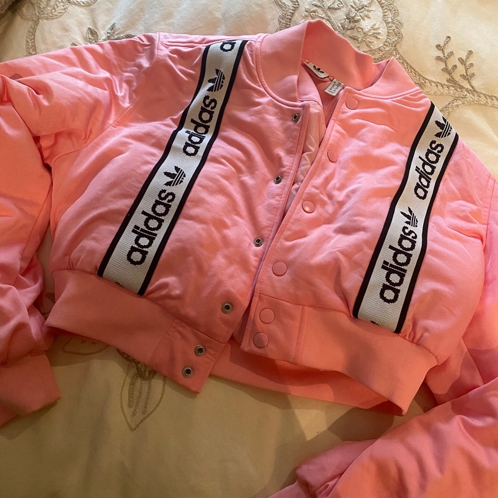 Adidas cropped bomber jacket